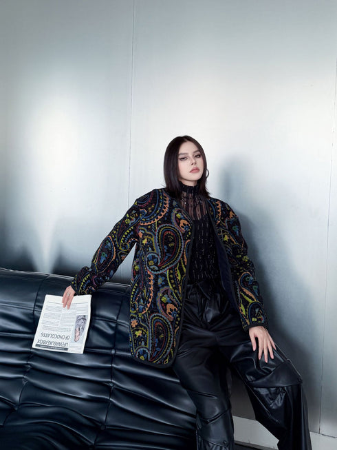 Jacquard Paisley Quilted Jacket